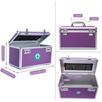 HEWEI WORKS Locking Box with Portable Storage Case, 14.2x 7.2x 8.2,Childproof Medication Lock Organizer, Lockbox for Docum