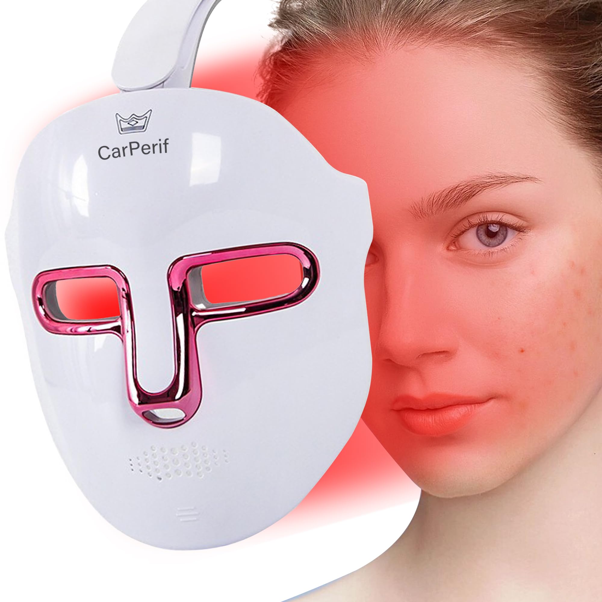 CarPerif LED Light Therapy Mask Red Blue Light Therapy for Face, Led Face Mask At Home