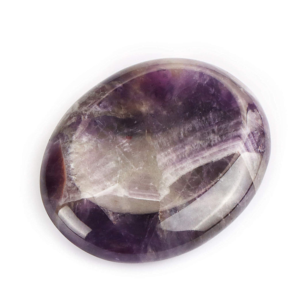 Artistone 2.0Amethyst Crystal Worry Thumb Stones for Anixety Natural Polished Healing Bulk Purple Palm Pocket Chakra Stones Wome
