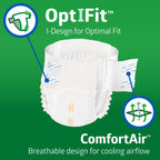 FitRight Ultra Adult Diapers, Disposable Incontinence Briefs with Tabs, Heavy Absorbency, Medium, 32-42, 4 packs of 20 (80 total