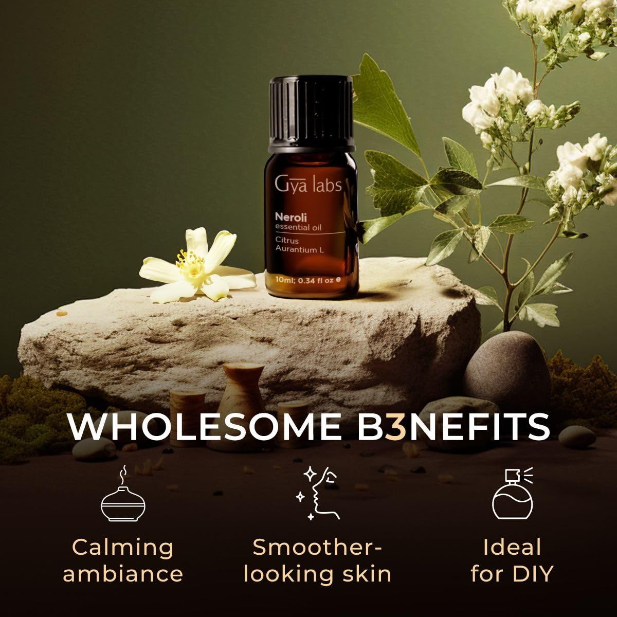 Gya Labs Neroli Essential Oil for Diffuser - Natural Fragrance Neroli Oil for Skin, Aromatherapy, Soap & Candle Making - Freshly