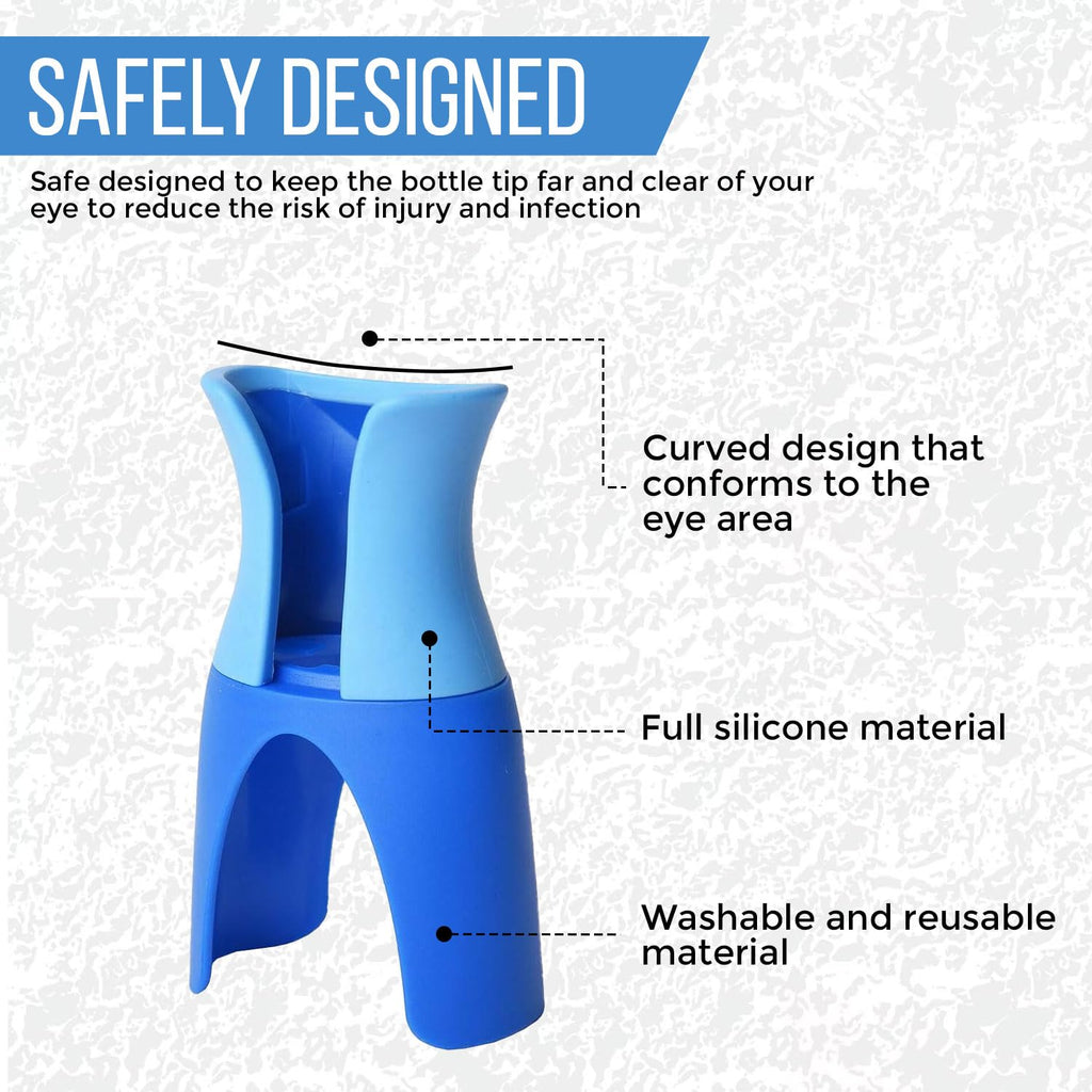 Eyedrop Bottle Guide Aid Dispenser, Reusable Eye Dropper Applicator, Eye Drop Helper for Accurate Delivery, Safe and Easy Eyecar