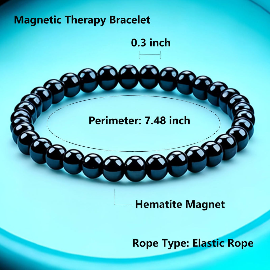 Dr Kao 1 Pack Magnetic Therapy Bracelet for Women, Support the Immune System,Relieve Stress and Frustration, Ankle Wrist Band, H