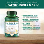 Purity Products H.A. Joint and Skin Super Formula Biocell Collagen w/Hyaluronic Acid Supports Healthy Joint Flexibility, Healthy