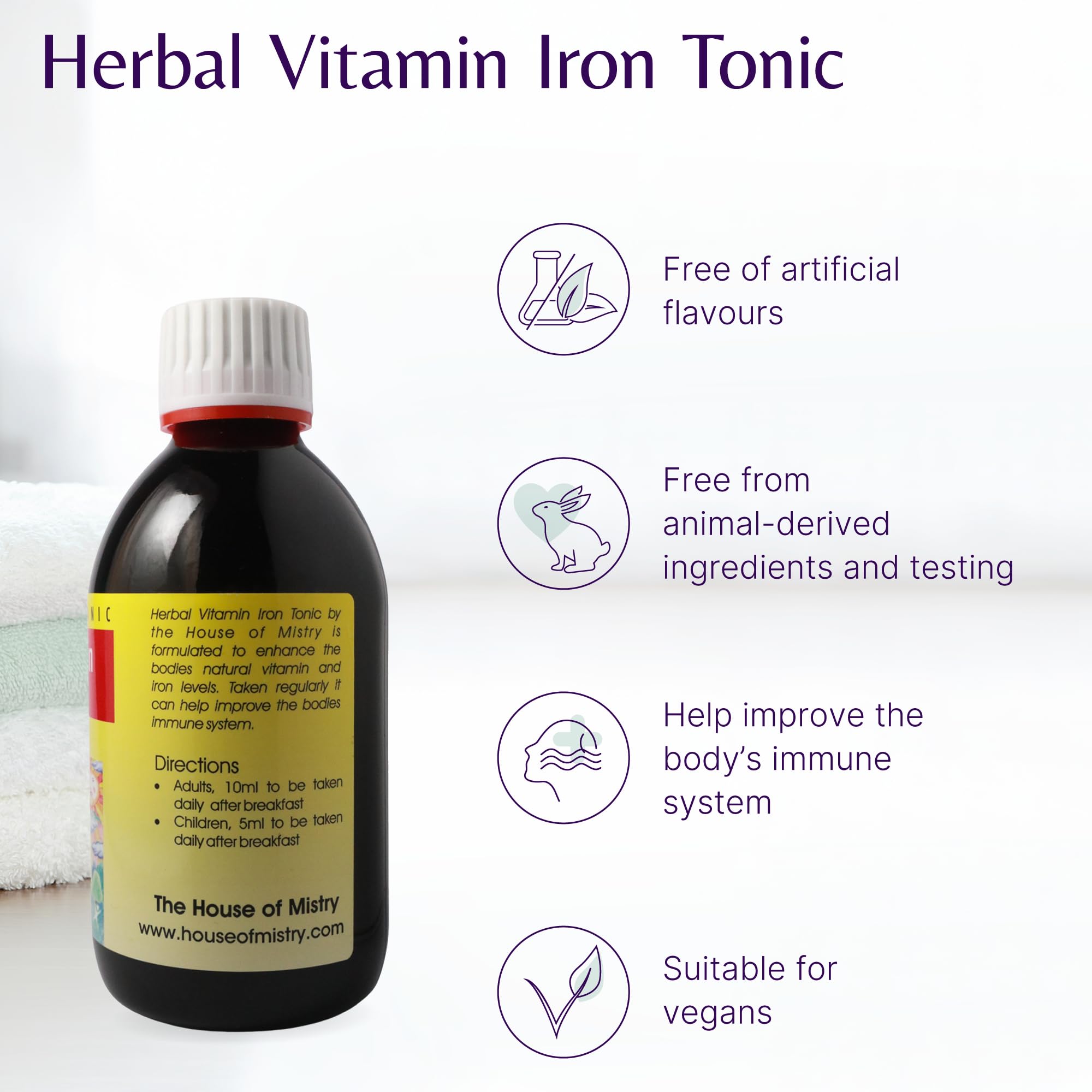 The House of Mistry Natural Organic Herbal Vitamin Iron Tonic