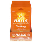 HALLS Throat Soothing Honey Cough Drops, 12 Bags of 30 Drops (360 Total Drops)