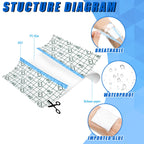 BBTO 50 Pieces Transparent Clear Adhesive Bandage Stretch Large Waterproof Film Adhesive Bandages Dressing Supplies(8 x 10 Inch)