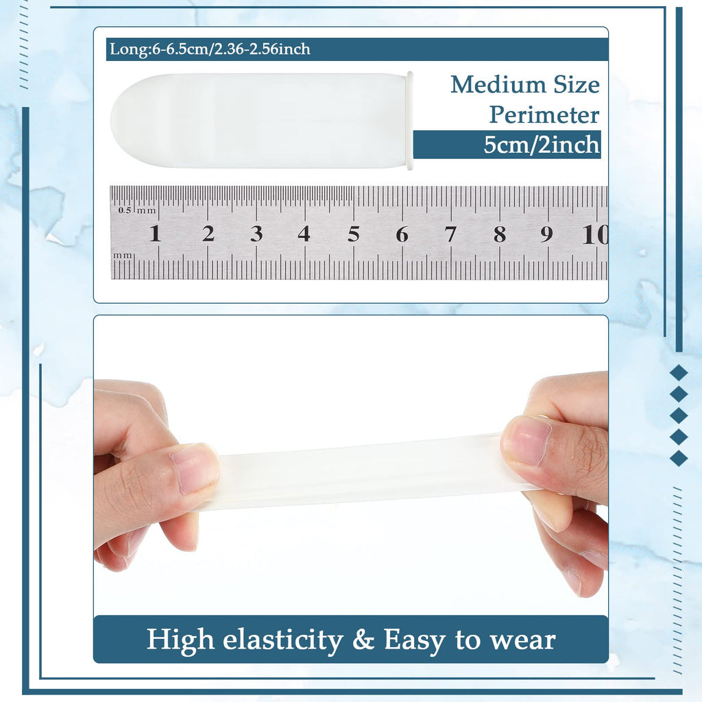 1600 Pcs Latex Finger Cots, Disposable Medium Fingertip Protector Gloves White Finger Covers for Industrial, Beauty, Pet and Mor
