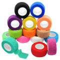 FEILIBAY 15 Pack Cohesive Wrap 1 Inch x 5 Yards Self Adherent Vet Tape for Pets, Elastic Self Adhesive Bandage Wrap for Sports, 