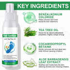 Tea Tree Oil Foot Spray, Transparent Foot Spray Refreshing, Natural Tea Tree Oil Spray 120ML