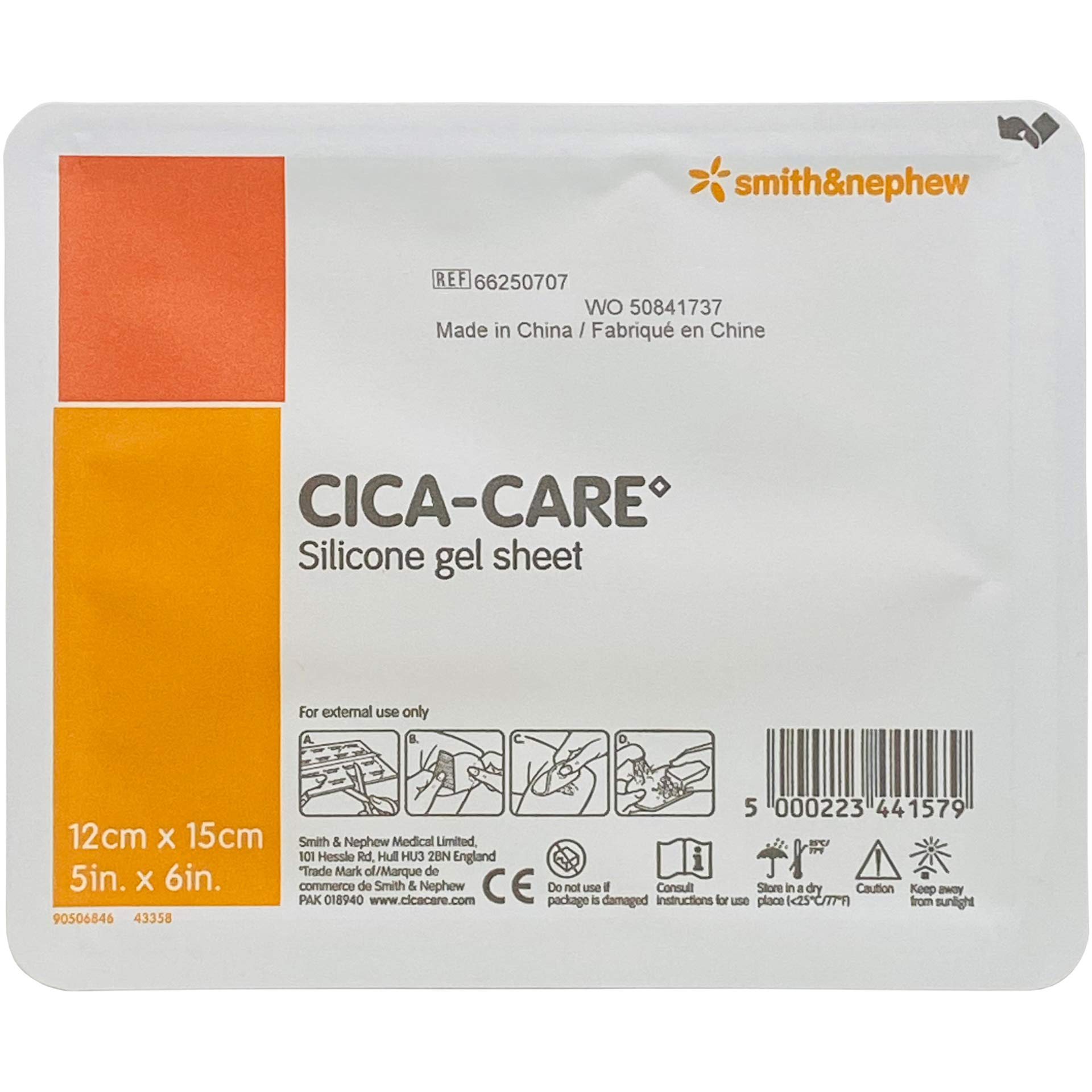 Cica-Care Silicone Gel Adhesive Sheet (5'' x 6'')