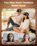 Heated Eye Mask - Cordless Eye Mask for Dry Eyes, Eye Relief, Improved Sleep, Timed Shutdown, 4 Temperature, Washable Eye Heatin