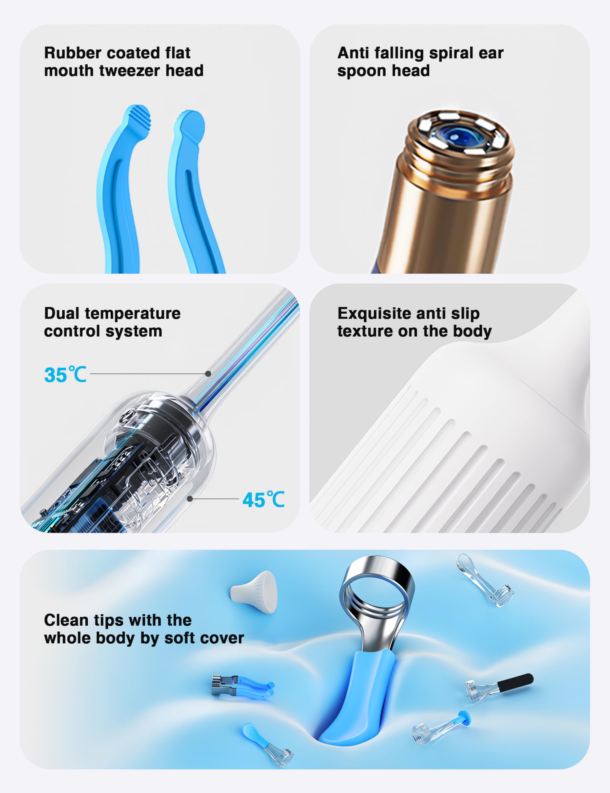 BEBIRD Earsight Plus Ear Wax Removal Tool Camera with HD Visual Otoscope, Smart WiFi Earwax Cleaner Kit, Safe Silicone Flexible
