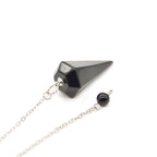 Pendulum Made of Natural Blue Lapis Lazuli Gemstone for Dowsing Divination Chakra Reiki. Pointed with Chain and Jewelry Pouch
