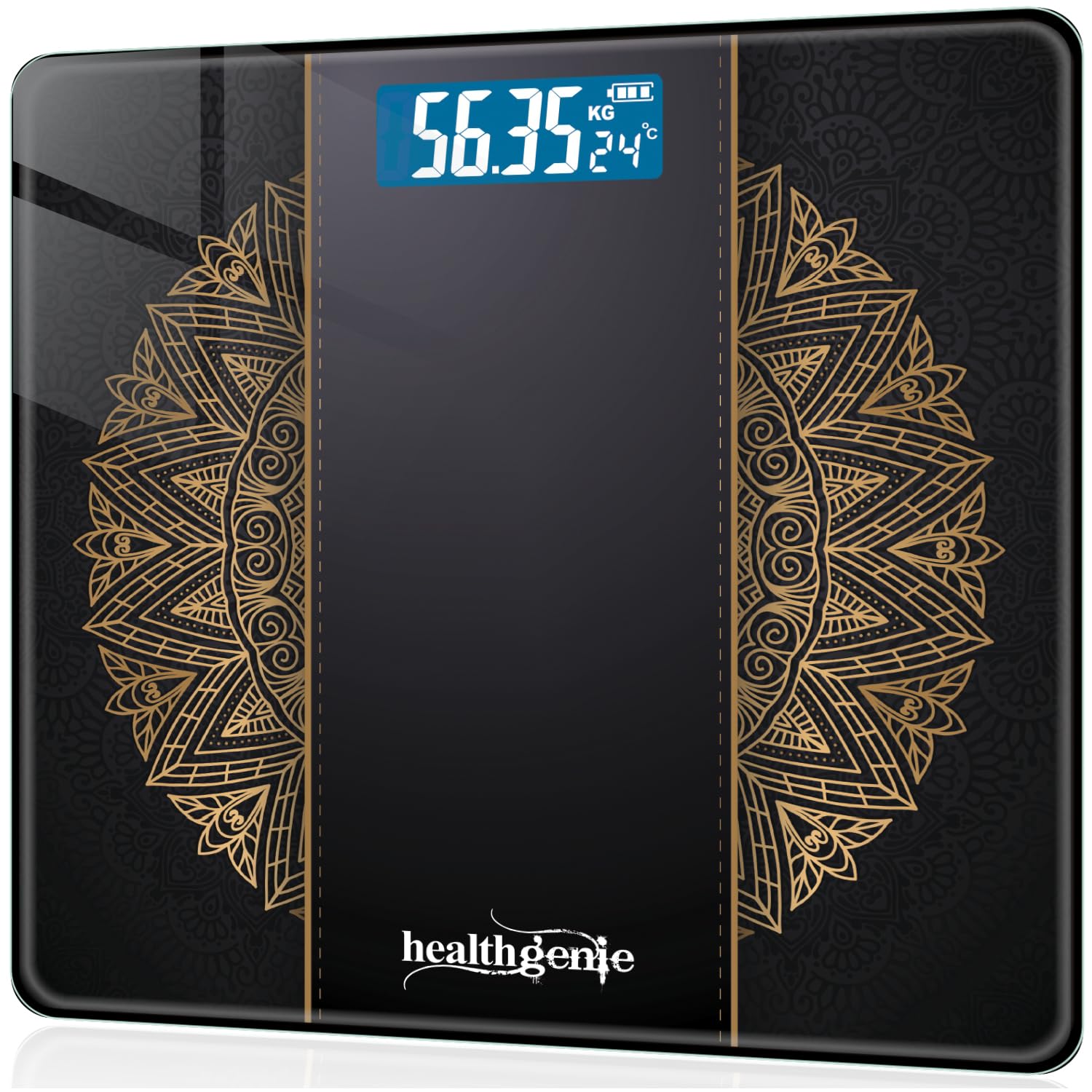 Healthgenie Weight Machine For Body Weight With 3 Yrs Warranty & Thick Tempered Glass Lcd Display Digital Weighing Machine (93 F