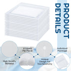 Timgle 400 Pcs 4 x 4 Split Gauze Pads 6 Ply Split Drain Sponge Gauze Non Woven Slit Bandage Sponges with Tape for Wound Care Tub