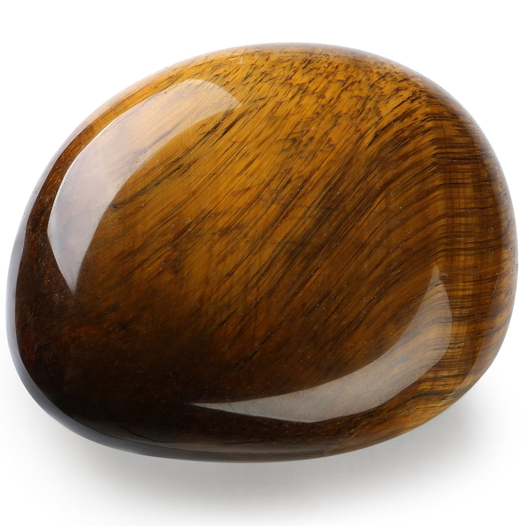 MAIBAOTA 1.6-2.0'' Tigers Eye Crystal Large Tiger Eye Stone Reiki Natural Tumbled Polished Stones for Energy Witchcraft Therapy 
