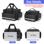 LEFORZ Home Health Nurse Bag Medical Bag Empty First Aid Storage with Detachable Divider Medical Supplies Bag for Nursing Studen