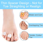 Povihome 10 Pack Pinky Toe Separators, Little Toe Spacers to Separate and Protect Pinky Toe or Smaller Toes, Relieve Pain from F