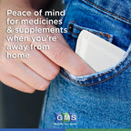 GMS Squeezable Pocket Pill Case - Small, Lightweight Pill Organizer Ideal for Travel - Holds Medicines Securely - Sturdy Design