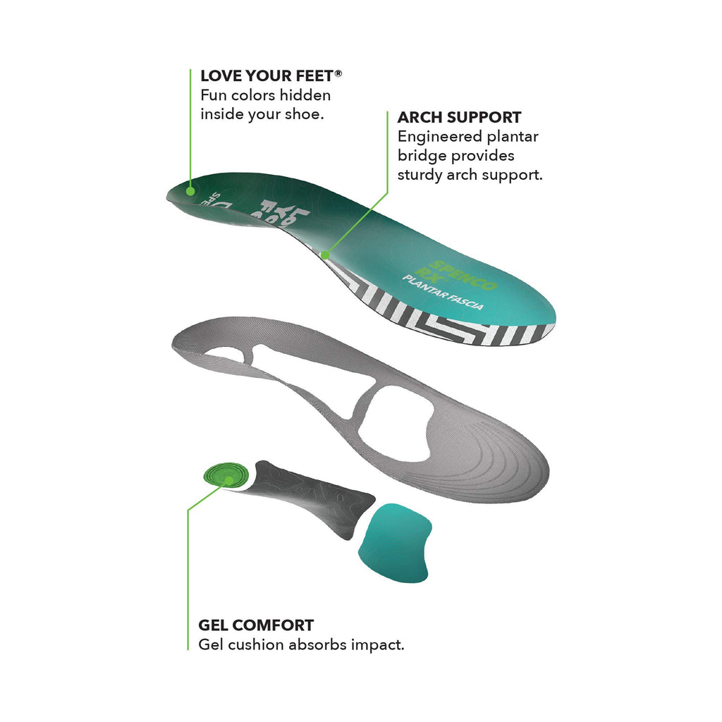 Spenco RX Mens Full Length Plantar Fascia Insoles, Size 7-13