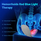 PUPCA Portable Hemorrhoids Treatment Device, Reusable Red Blue Light Therapy for Hemorrhoids, Swelling, Postpartum for Long Sitt