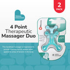 BioSwiss 2-Pack Full Body Massager, 4 Legged Pressure Point Hand Held Massage Tool for Back and Neck Massaging, One Large One Sm