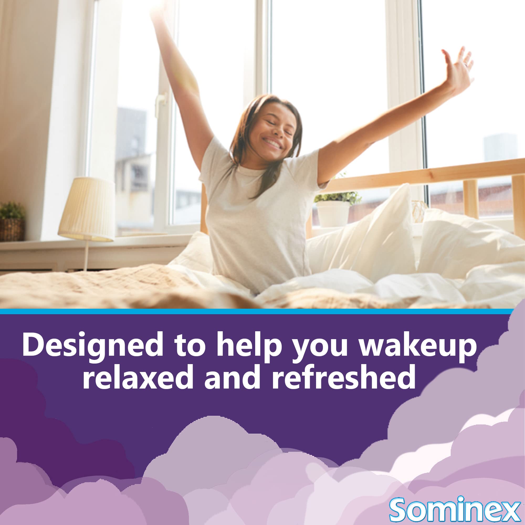 Sominex Nighttime Sleep-Aid Tablets, Maximum Strength Formula, Single Dose, Assorted, 16 Count