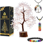 Clear Quartz Crystal Trees for Home and Office Decoration, Chakra Healing Crystals Feng Shui Handmade Trees for Positive Energy,