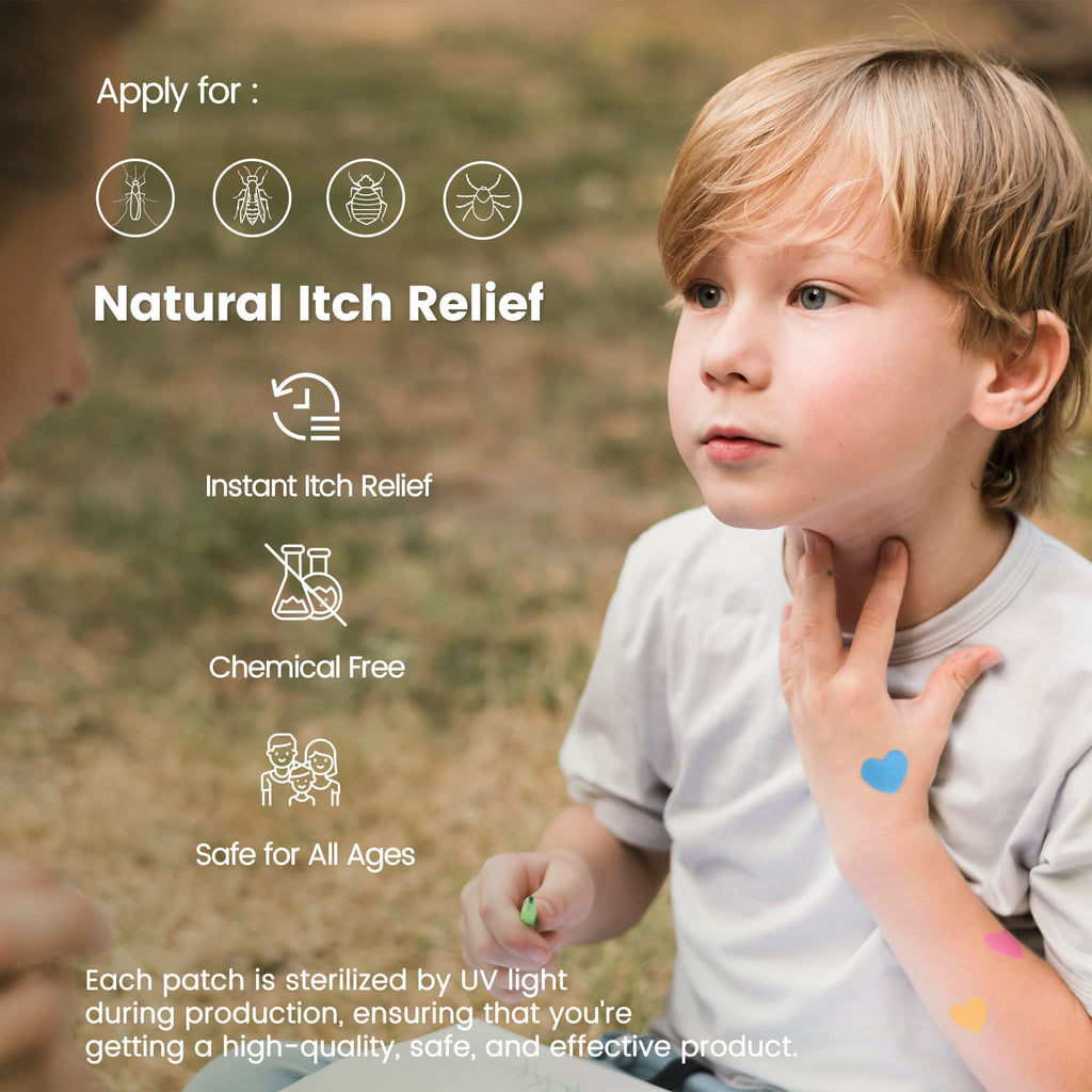 Istpch Itch Relief Patches for Kids, Natural Bite Itch Relief Stickers, Reduces Itch & Swell, Anti Itch After Sting Patches, Bit