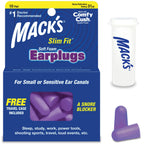 Macks Slim Fit Soft Foam Earplugs, 10 Pair - Small Ear Plugs for Sleeping, Snoring, Traveling, Concerts, Shooting Sports & Powe