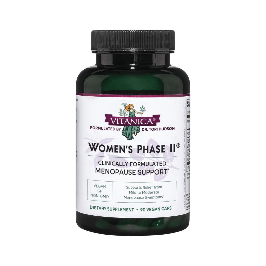 Vitanica Womens Phase II, Menopause Support, Vegan, 90 Capsules