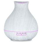 BZseed Aromatherapy Essential Oil Diffuser 550ml 12 Hours White Wood Grain Aroma Diffuser with Timer for Large Room, Home, Baby 