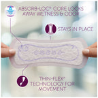 Poise Microliners, Incontinence Panty Liners, Lightest Absorbency, Long, 50 Count