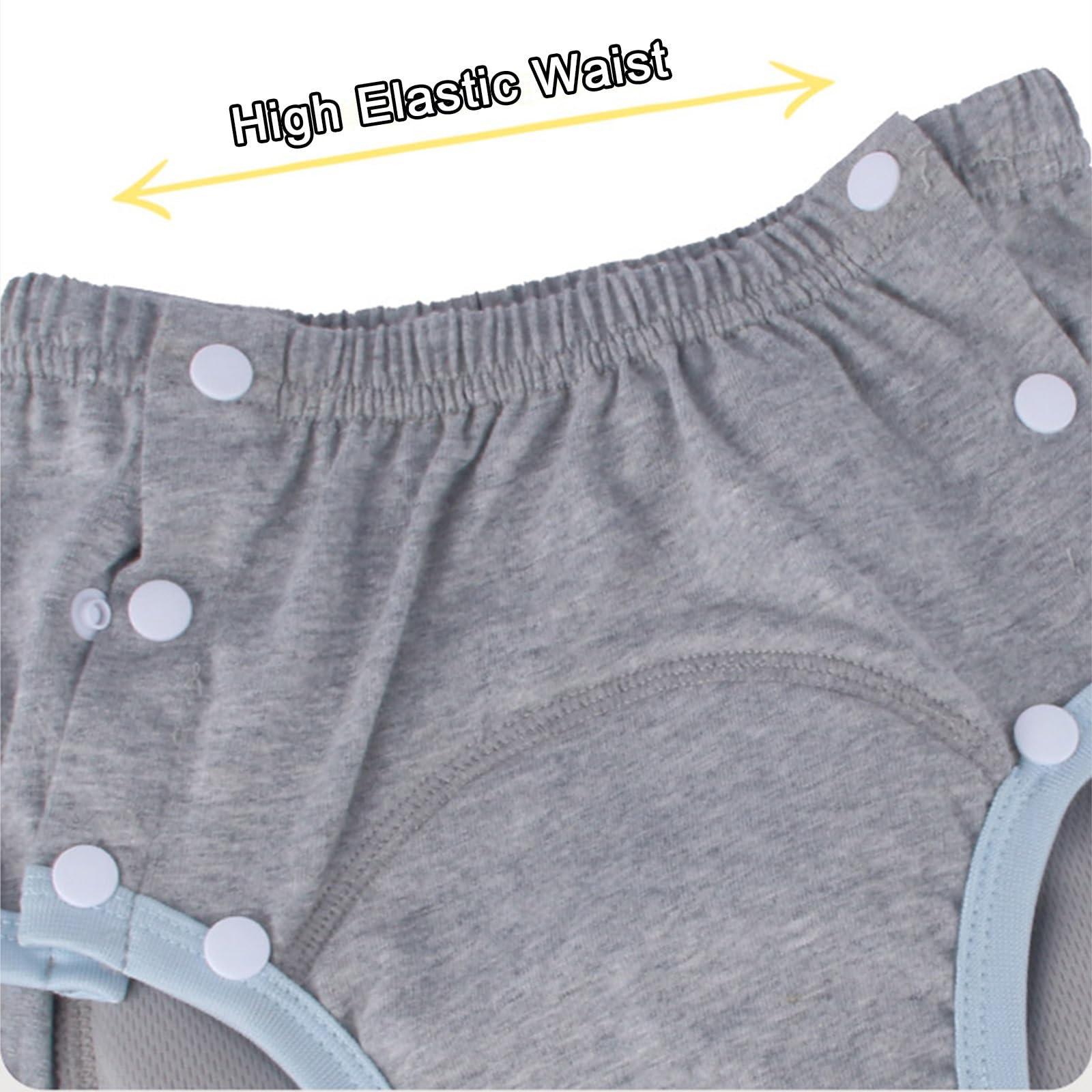Generic Cotton Incontinence Pants for Adults, Waterproof Leakproof Panties, Adjustable Reusable Incontinence Underwears, 3 Pack,