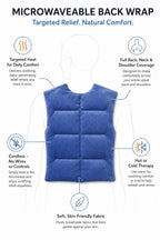 Back Wrap Hot/Cold Aromatherapy Vest Shaped for Stress & Pain Relief