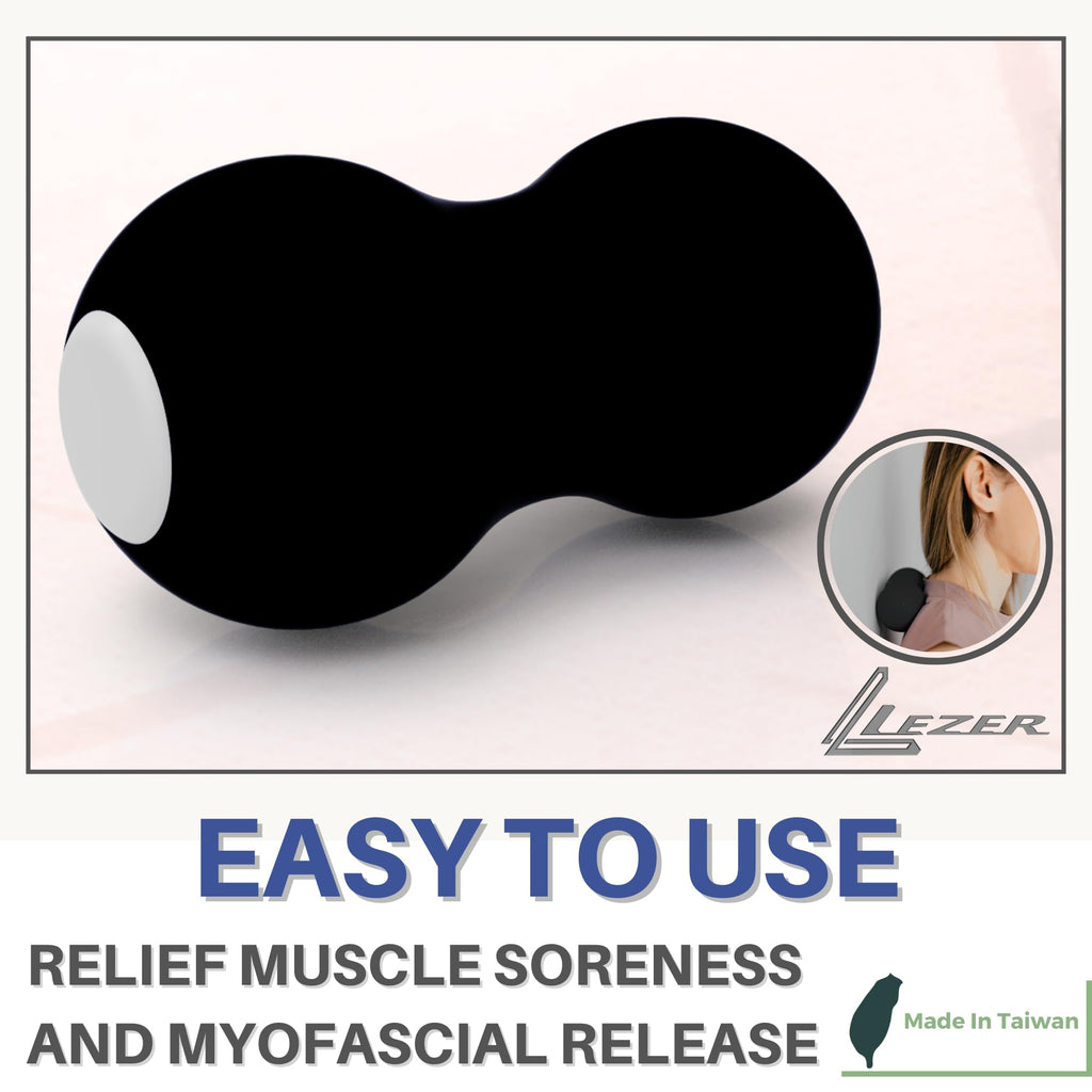 LEZER Peanut Massage Ball, Double Lacrosse Massage Ball, Mobility Ball, Deep Tissue Massage, Physical Therapy, Myofascial Releas