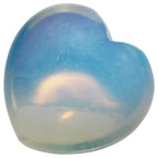 mookaitedecor Healing Crystals Opalite Heart Love Worry Palm Stone Reiki Balancing 0.9 Inch, Pack of 5