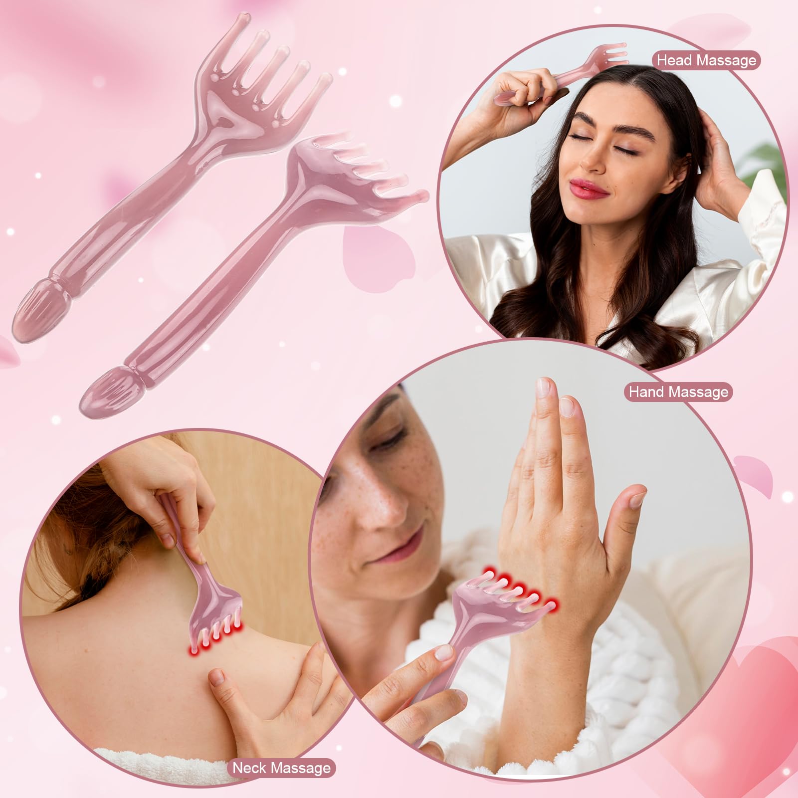 ProSuites 3 Pack Head Massager Scalp Comb Resin Scalp Stress Relax Tool for Birthday, Mother s Day, Father s Day