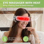 NOWWISH Eye Massager with Heat, Vibration and Bluetooth Music for Migraine Headache Eye Strain Relief, Cordless Heated Eye Mask