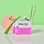 The Honey Pot Company Clean Cotton Regular Absorbency Pads, Herbal-Infused Pads with Wings, Plant-Derived Feminine & Menstrual C