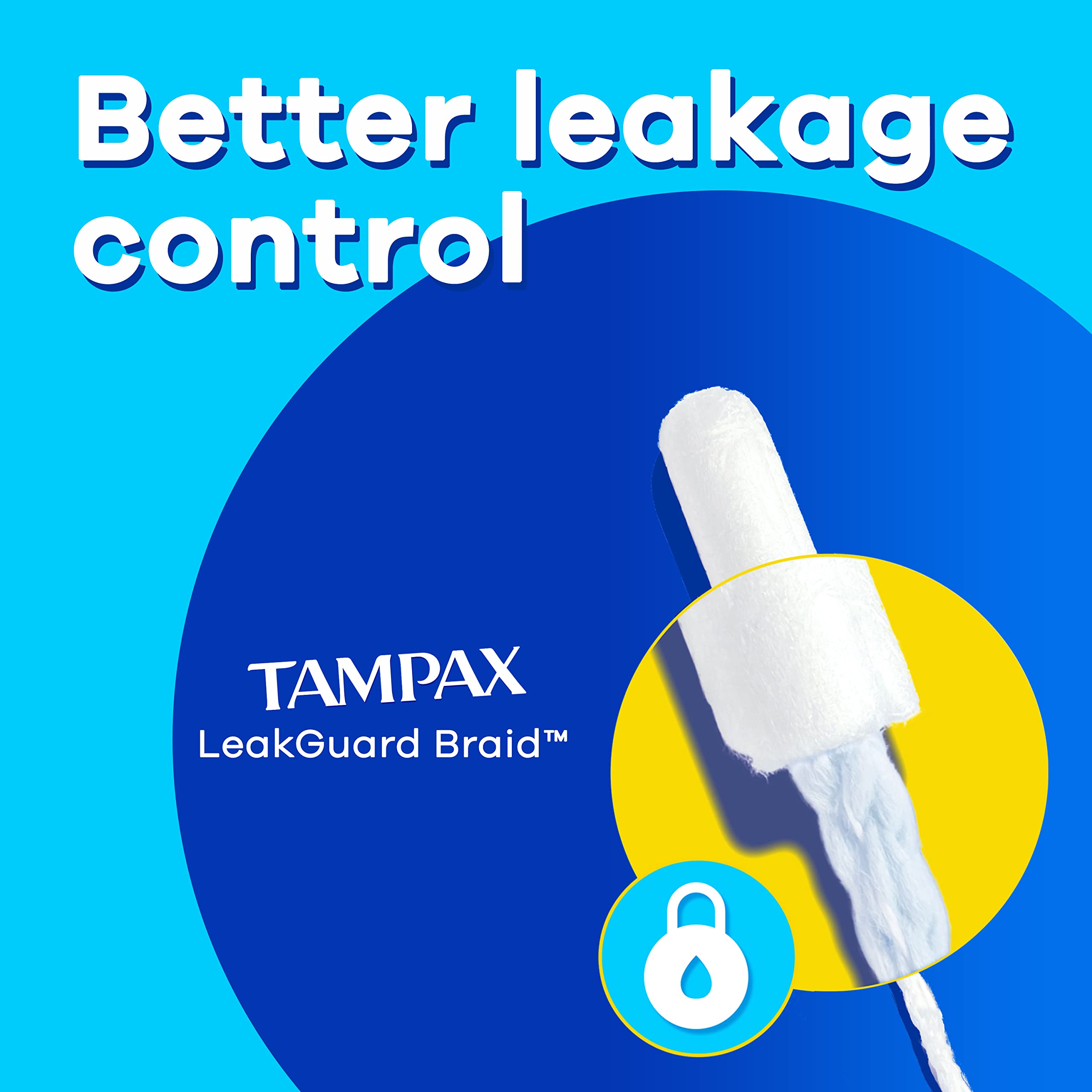 Tampax Pocket Pearl Tampons Super Absorbency with LeakGuard Braid, Unscented, 16 Count (Pack of 1)