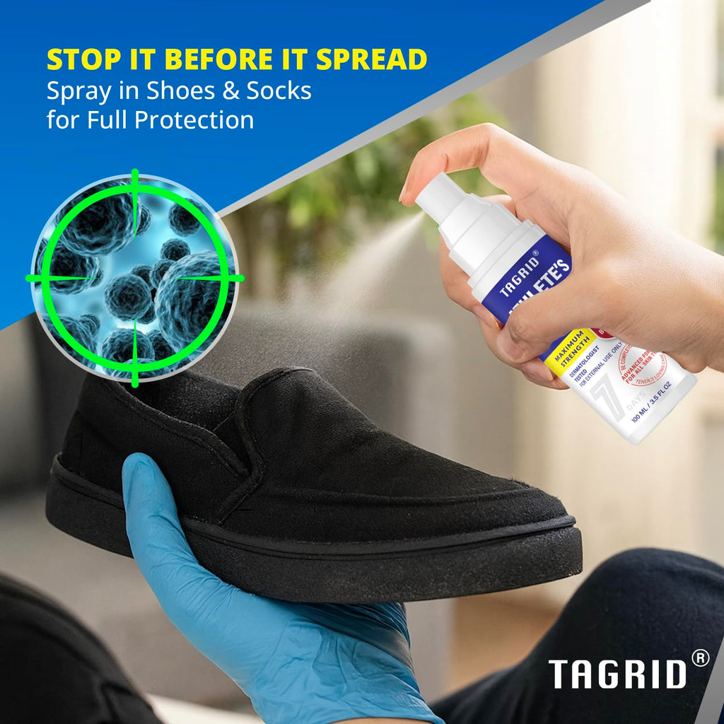 TAGRID Athletes Foot Treatment: Maximum Strength Antifungal Spray for ...