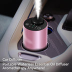 Waterless Diffuser for Essential Oil, Battery Operated Portable Nebulizer, Automatic Scent Aromatherapy Machine, 3 Timer Modes &