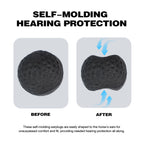 Harrison Howard EaseFit Equestrian Earplugs 3cm Horse Foam Ear Plugs Balls 2 PCS-Mars Black