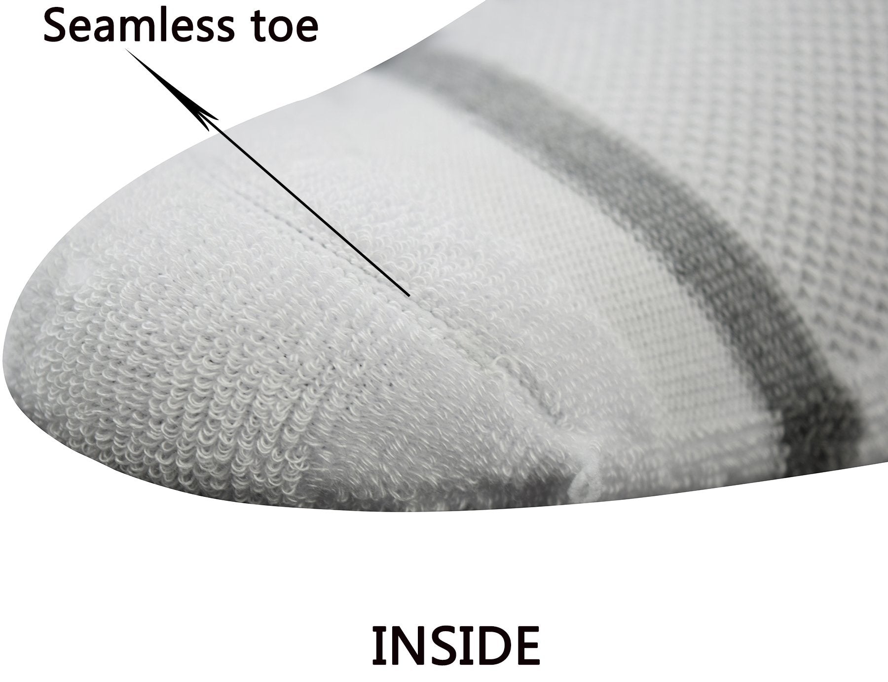 Yomandamor Men's 4 Pairs Diabetic Crew Socks with Seamless Toe and Cushion Sole