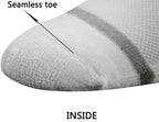 Yomandamor Men's 4 Pairs Diabetic Crew Socks with Seamless Toe and Cushion Sole