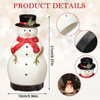 Rossesay Christmas Essential Oil Diffuser 120ml Ceramic Snowman Aromatherapy Humidifier, Holiday Diffuser Gift, Cute Tabletop Ch