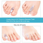 Povihome 10 Pack Gel Bunion Corrector and Toe Spacers Separators and Straightener Orthotics (4/10''Thick) for Sports Activities,