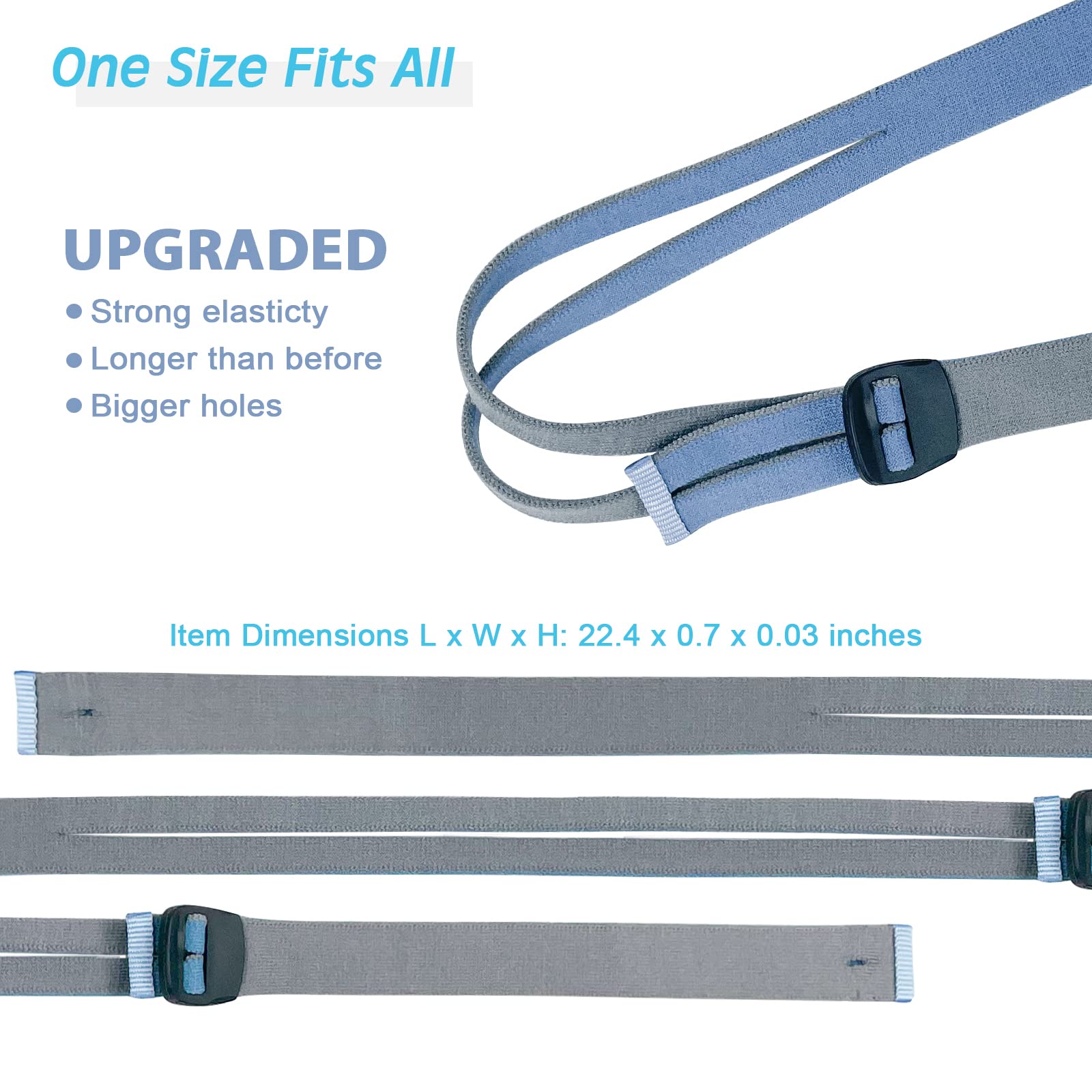 Airfit P10 / N30 Headgear Strap Upgraded Replacement Straps Fully Adjustable Design Quickfit Elastic - Fit for Resmed P10 / N30
